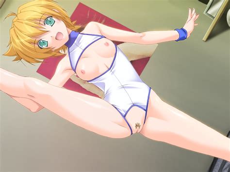 rule 34 blonde hair breastless clothes breasts clothes cosplay fetish academy crotchless game