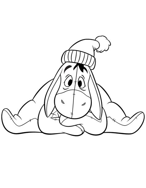 eeyore christmas coloring pages coloring home