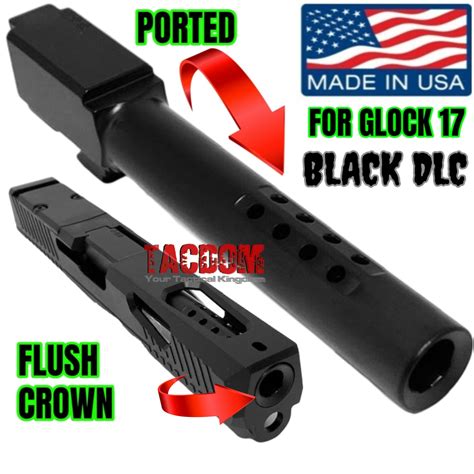 black dlc ported barrel  glock   p pfv mm target crown tacdom