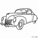 Cars Draw Lincoln Zephyr Retro 1940 1936 Drawdoo Webmaster sketch template