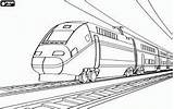 Tgv Coloriage Train Imprimer Zug Dessin Colorier Ausmalbild Gare Trains Ice Perspective sketch template
