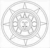 Aztec Sun Coloring Pages sketch template