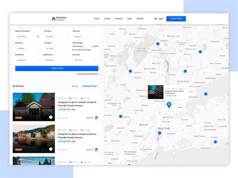 real estate search result page  hassu   dribbble