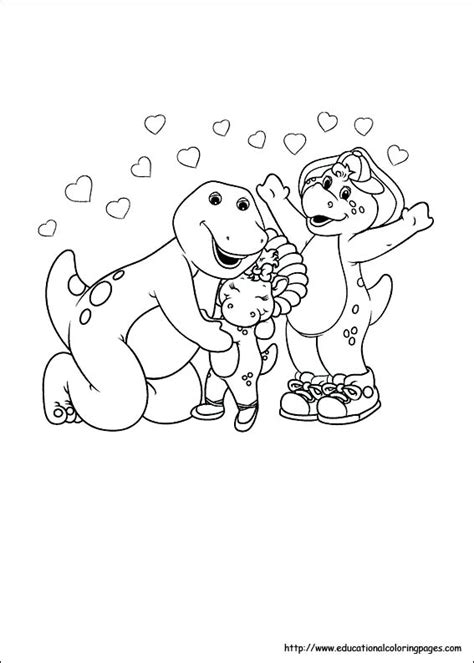 barney coloring pages educational fun kids coloring pages