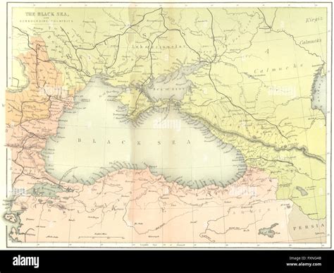 europa schwarzmeer umliegenden laendern  antike landkarte
