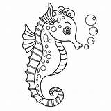 Seahorse Coloring Pages Nl Books Zeepaardjes Ocean Animal sketch template