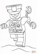 Coloring Lego Police Pages Officer Printable sketch template