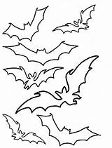 Bat Bats Halloween Stencil Pages Coloring Template Kids Printable Clipart Print Drawings Stencils Patterns Color Souris Chauve Pochoir Witch Sjablonen sketch template