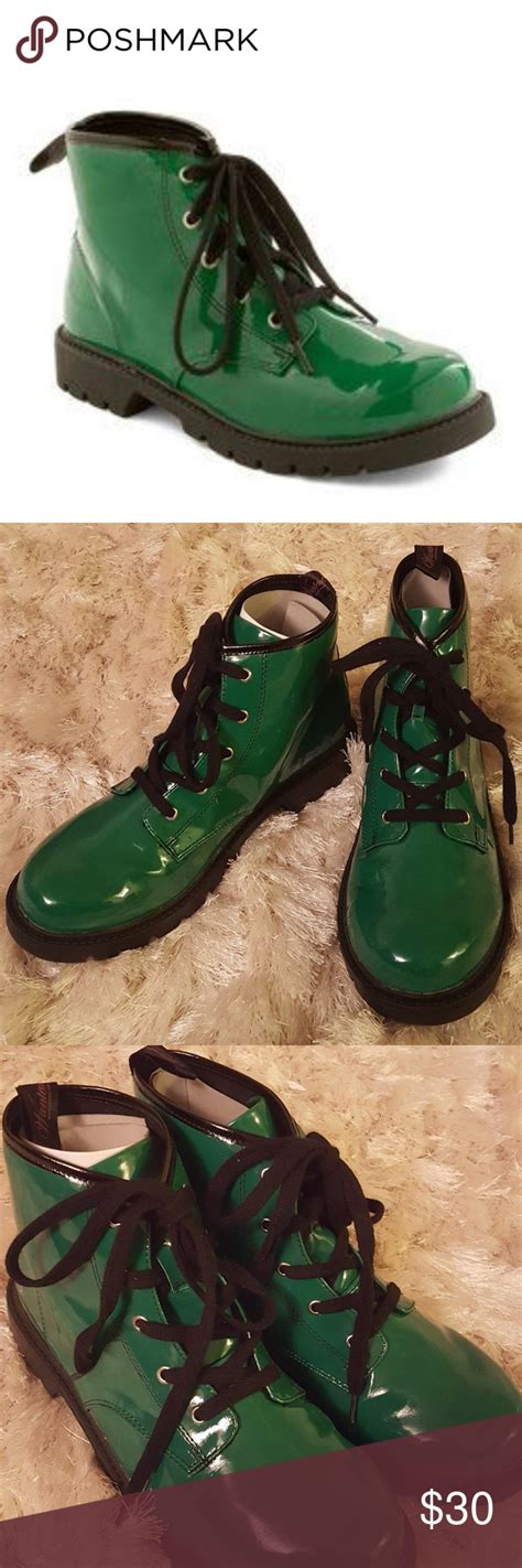 green combat boots  wanted size  combat boots boots leather boots
