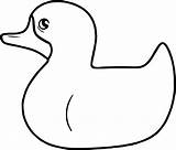 Duck Outline Coloring Side Wecoloringpage sketch template