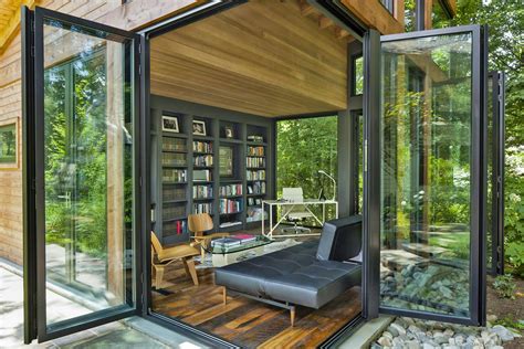 outdoor living spaces  ideas  folding glass patio doors