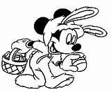 Easter Coloring Pages Disney Mickey Mouse Minnie Colouring Print Printable Sheets Cartoon Part Character Awesome Bunny Disneyclips Color Labels Getcolorings sketch template