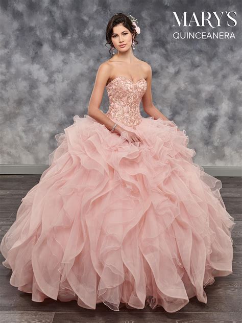Lareina Quinceanera Dresses Style Mq2042 In Deep Blush White Color
