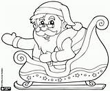 Kerstman Kleurplaat Slee Weihnachtsmann Trineo Kleurplaten Schlitten Claus Zittend Rendier Sitzen Sentado sketch template