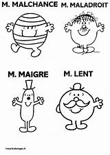 Monsieur Mme Malchance Coloriages Hargreaves Roger Maigre Maladroit Lent Amusant Colorier école Langage sketch template
