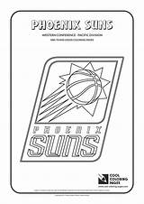 Coloring Nba Pages Logos Basketball Teams Suns Phoenix Cool Logo Team Conference Clubs Western Sun Pacific Lakers Kids Mascot Educational sketch template