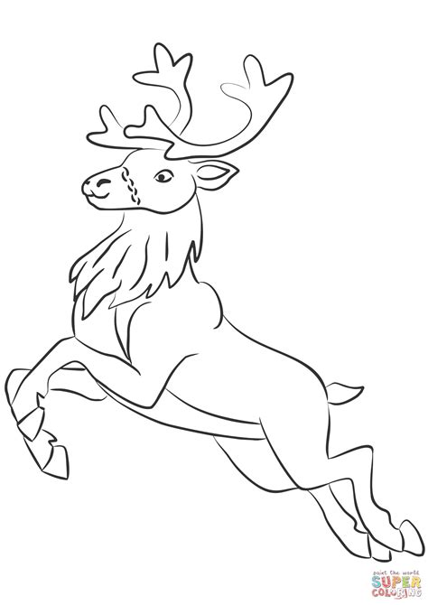 santa clauss reindeer coloring page  printable coloring pages