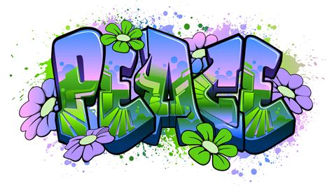 peace  graffiti art  vector art  vecteezy