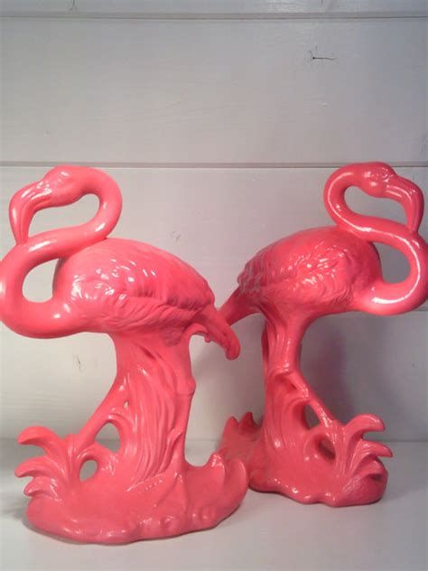 pink flamingo decor    joneses traditional home decor  etsy