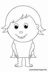 Coloring Outline Body Pages Person Knees Human Clipart Pointing Flashcard Parts Preschoolers Toddlers Kid Library Part Comments Line Eyes Coloringhome sketch template