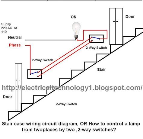 electrical technology stair case wiring wiring diagram    control  lamp