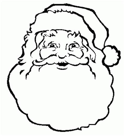 santa face coloring page  christmas  printable christmas