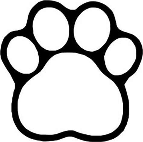 high quality paw print clipart black  white transparent png