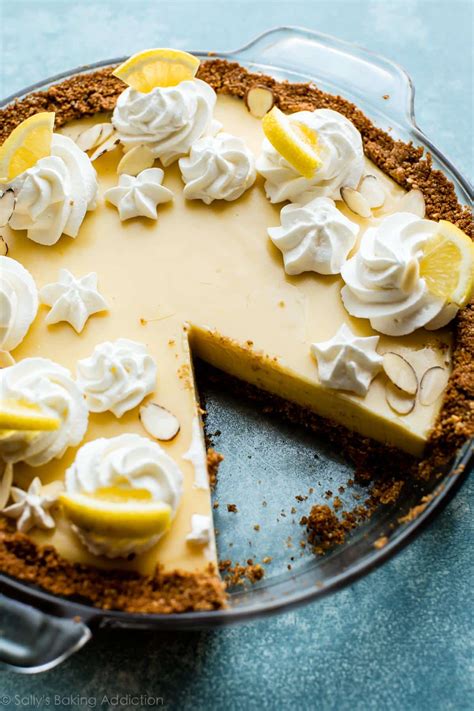Creamy Lemon Pie Sallys Baking Addiction