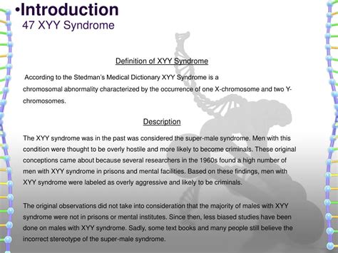 ppt 47 xyy syndrome powerpoint presentation free