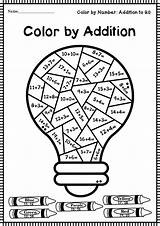 Worksheets Addition School Color Back Grade Coloring Math Choose Board Kindergarten sketch template
