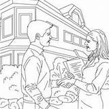 Coloring Pages Job Agent Estate Real Hellokids Jobs sketch template