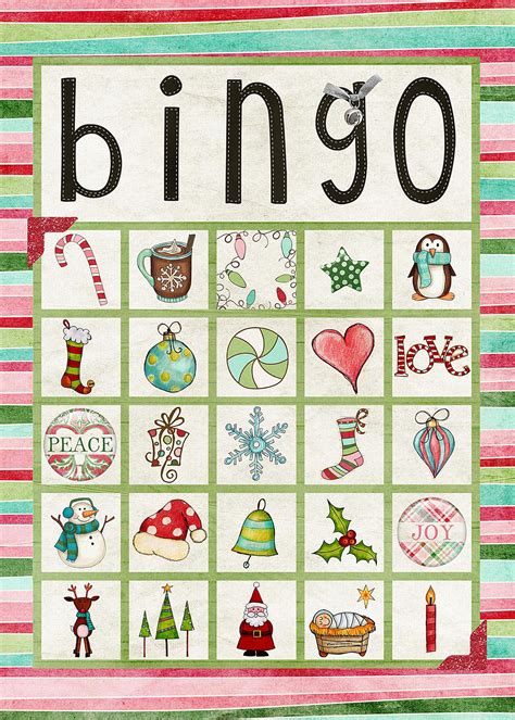 printable christmas bingo games   family