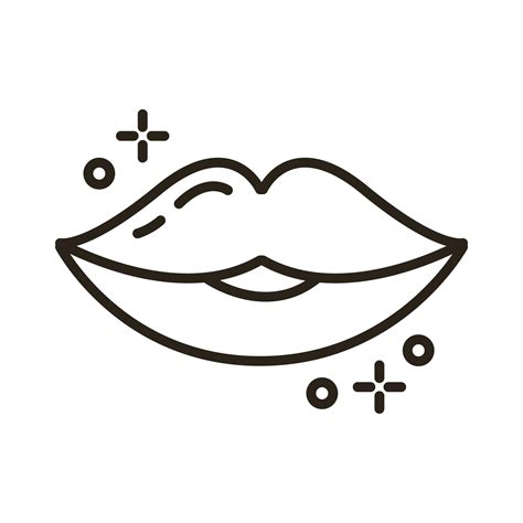 female sexy lips line style icon 2651271 vector art at vecteezy