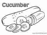Cucumber Coloring Printable Pages Sheet Coloringfolder sketch template