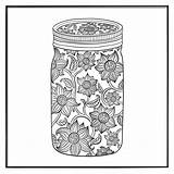 Coloring Jar Pages Mason Jars Printable Adult Color Sheets Amazon Book sketch template