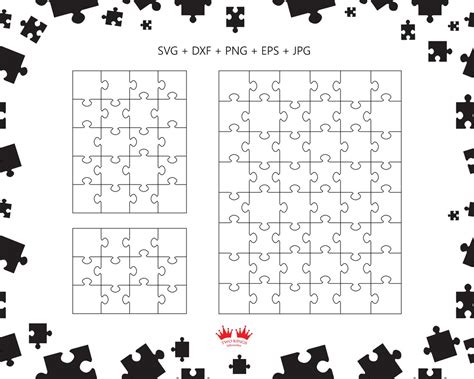 jigsaw puzzle pack instant  svg files  cricut etsy