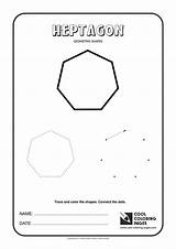 Heptagon Shapes Geometric Coloring Pages Kids Cool Print Figures Basic sketch template