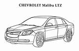 Coloring Pages Chevrolet Malibu sketch template