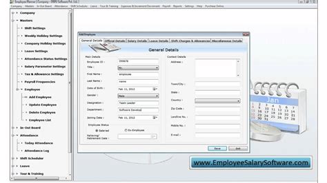 Employee Salary Software Payroll Calculator In Out Time Shift