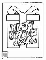 Jesus Birthday Happy Coloring sketch template