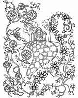 Coloriage Tales Fiabe Contes Imprimer Adulti Coloriages Adultos Conte Grimm Adultes Mushroom Fées Justcolor Rapunzel Princesse Pois Template Magique Robe sketch template