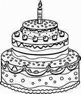 Birthday Cake Coloring Pages 1st Printable Color Print Colorin Getcolorings Colorings Unique sketch template