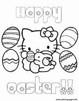 Kitty Easter Coloring Bunny Hello Pages Eggs Printable Print Book sketch template