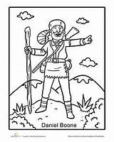 Daniel Boone Coloring Pages Tall Worksheet History American Worksheets Tales Color Activities Events Printable Education Getcolorings Unit Bill Kids Studies sketch template