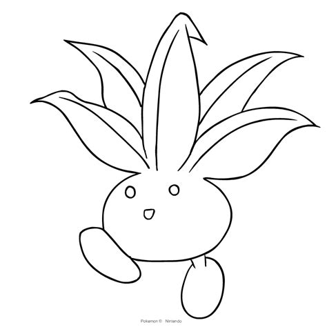 pokemon oddish coloring page sketch coloring page
