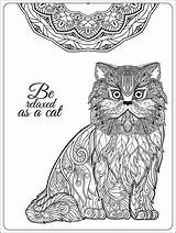 Cat Pages Cats Coloring Relaxing Adults Animals Mandala Decorative Adult Printable Elena Color Pet Print Getdrawings Justcolor Getcolorings Prints Drawing sketch template