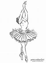 Ballerina Pointe sketch template