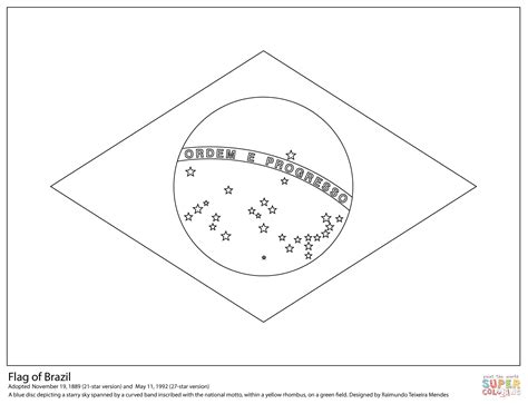 flag  brazil coloring page  printable coloring pages