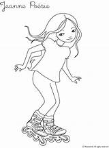 Roller Skating Coloring Pages Jeanne Color Drawing Hellokids Print Getdrawings sketch template