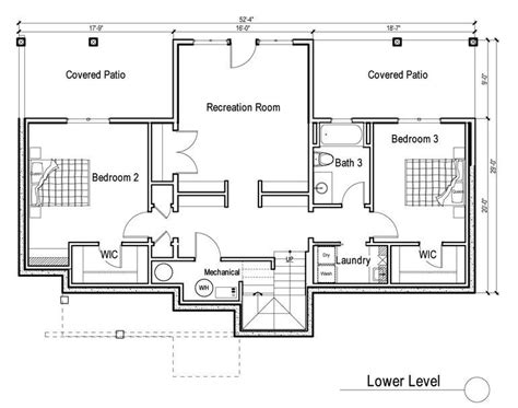 bedroom house plans  walkout basement inspirational daylight basement house plans